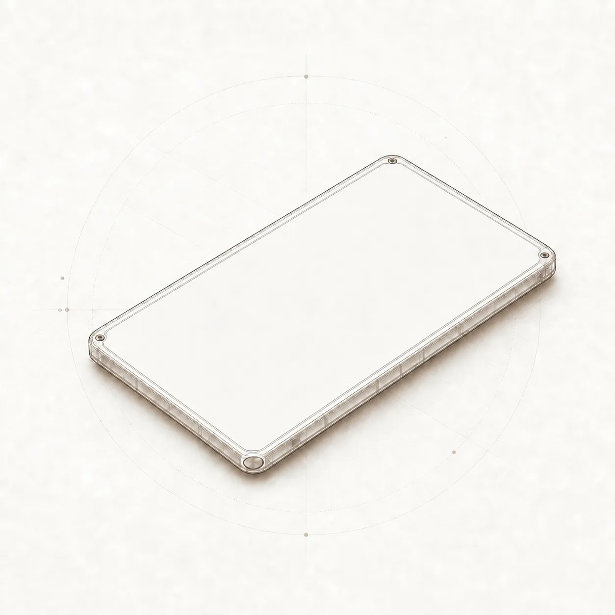 Patra, an e-ink display, shown as an exploded specimen render.